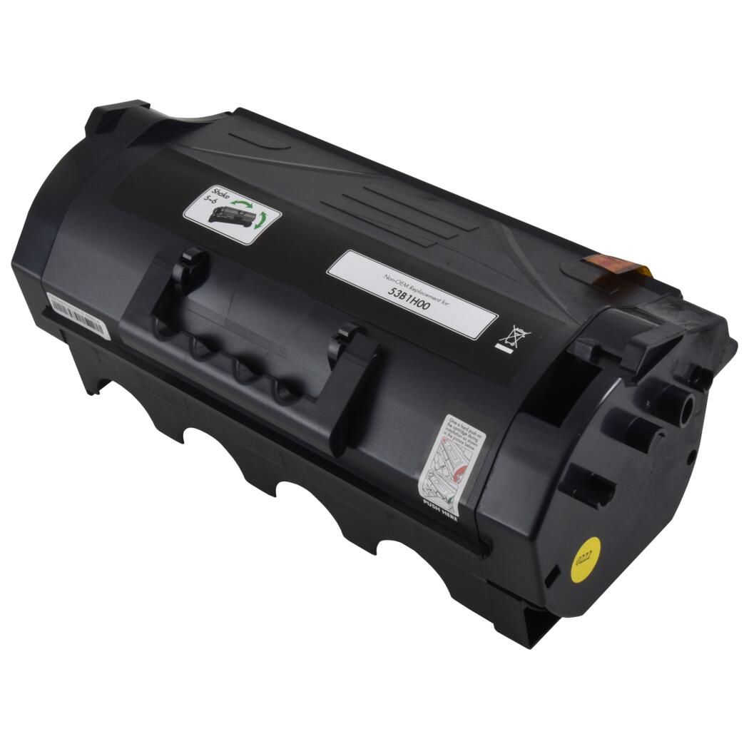 Lexmark 531H/530HA Compatible Toner Cartridge Black 25K High Yield, 53B1H00