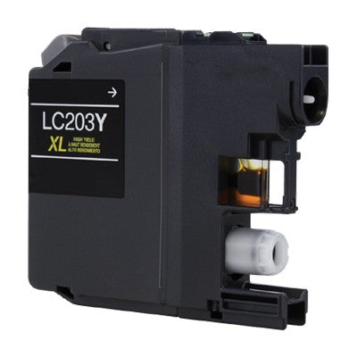 Brother LC203 XL Compatible InkJet Cartridge Yellow 550 High Yield, LC203YXL