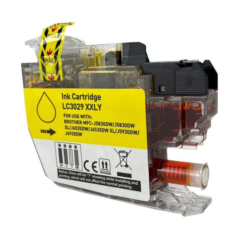 Brother J5830/J5930 Compatible InkJet Cartridge Yellow 1.5K Super High Yield, LC3029Y