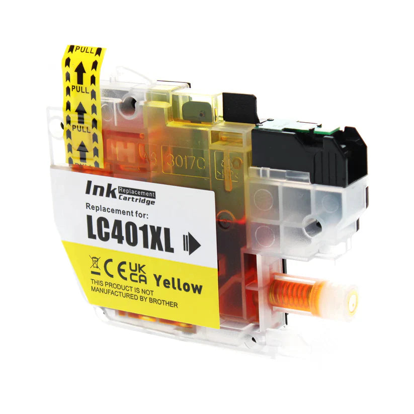 Brother J1010/J1012/J1170 Compatible Inkjet Cartridge Yellow 500 High Yield, LC401XLY