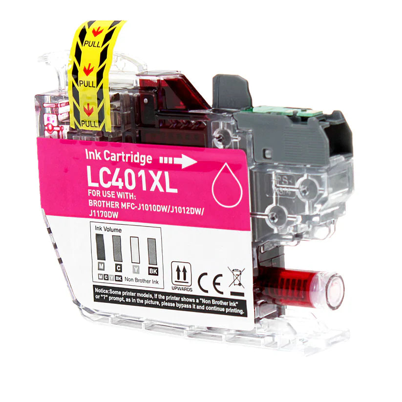 Brother J1010/J1012/J1170 Compatible Inkjet Cartridge Magenta 500 High Yield, LC401XLM