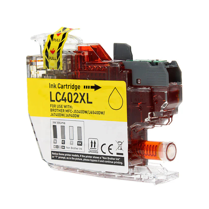 Brother J5340/J6540/J6740/J6940 Compatible Inkjet Cartridge Yellow 1500 High Yield, LC402XLY