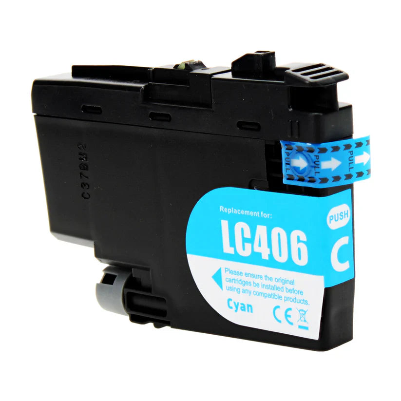 Brother J4335/J4345/J4535 Compatible Inkjet Cartridge Cyan 1500 Yield, LC406C