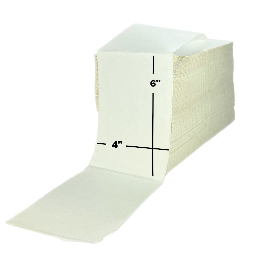 Thermal Transfer Label (4 x 6) Fanfold 2RL/2500/CS 5000 Labels to a case CTT400600-FF