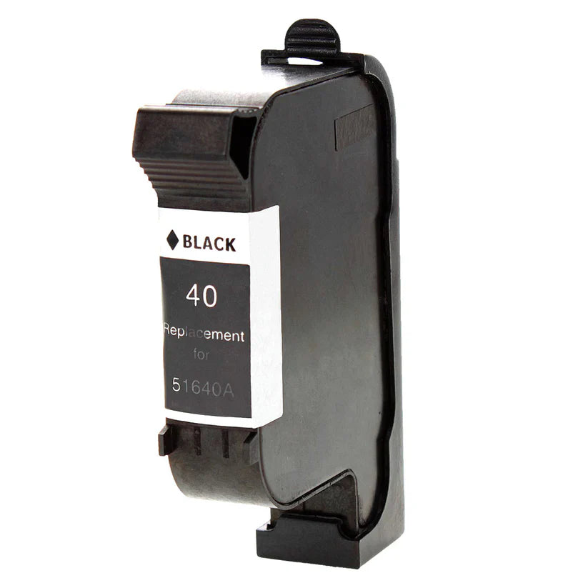 HP 40 Remanufactured InkJet Cartridge Black 1100 Yield, 51640A