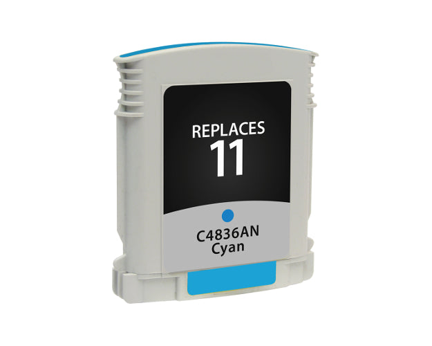 HP 11 Remanufactured InkJet Cartridge Cyan 28ML, C4836AN