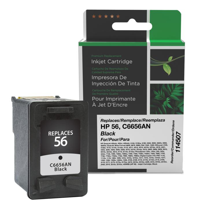 Black Ink Cartridge for HP C6656AN (HP 56)