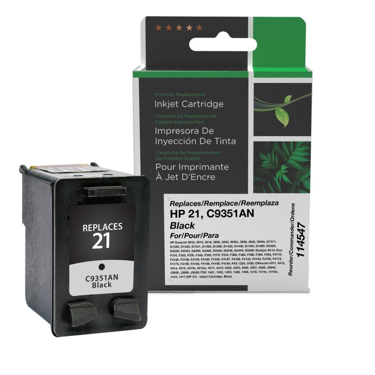 Black Ink Cartridge for HP C9351AN (HP 21)