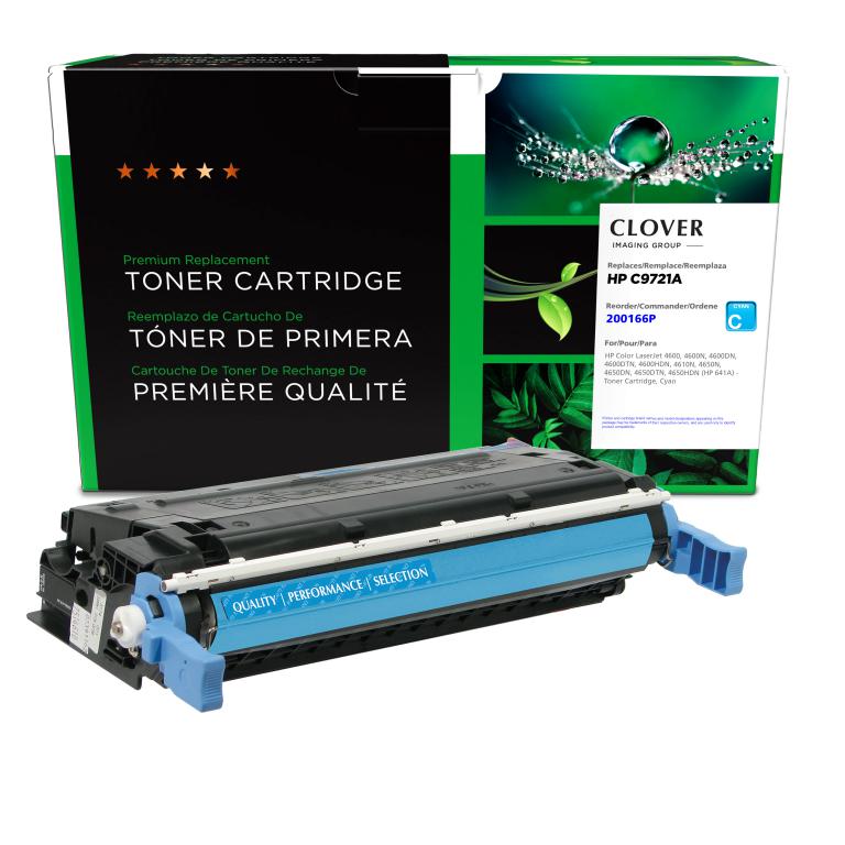 HP Color LaserJet 4600, 4600N, 4600DN, 4600DTN, 4600HDN, 4610N, 4650N, 4650DN, 4650DTN, 4650HDN, Cyan Toner Cartridge, C9721A