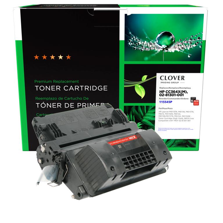 High Yield MICR Toner Cartridge for HP CC364X, TROY 02-81301-001