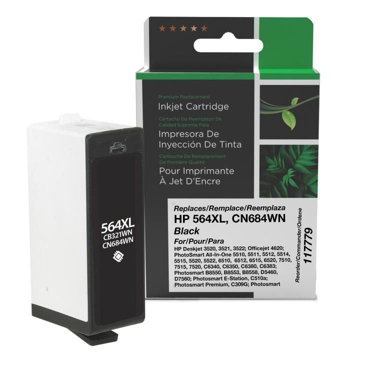High Yield Black Ink Cartridge for HP CN684WN (HP 564XL)