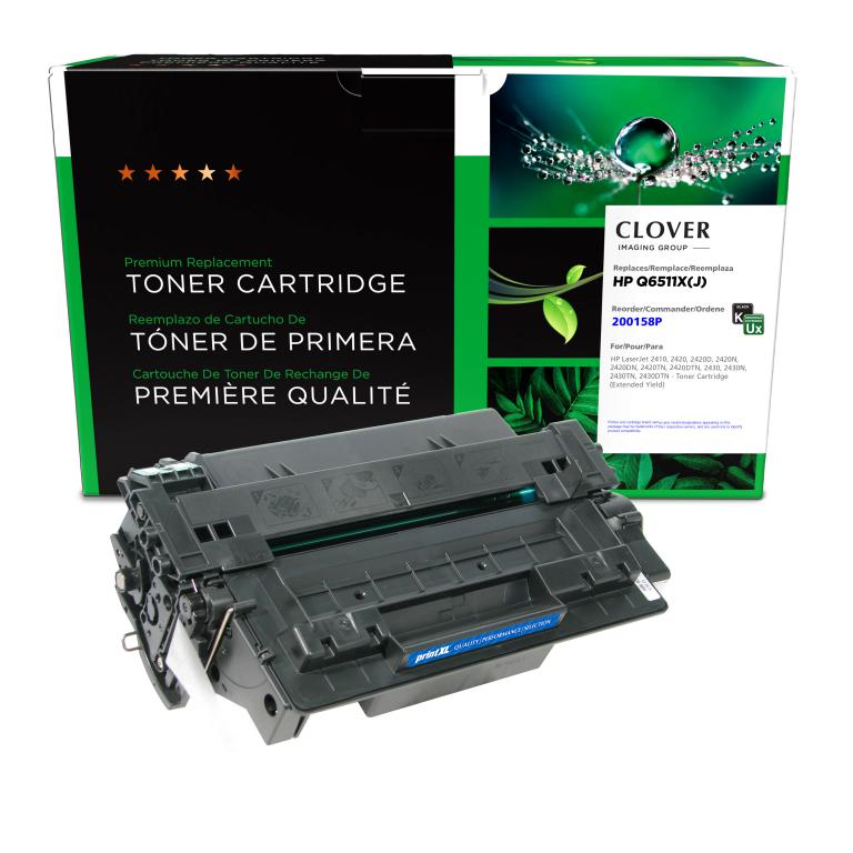 HP LaserJet 2410, 2420, 2420D, 2420N, 2420DN, 2420TN, 2420DTN, 2430, 2430N, 2430TN, 2430DTN,Extended Yield Toner Cartridge,Q6511X