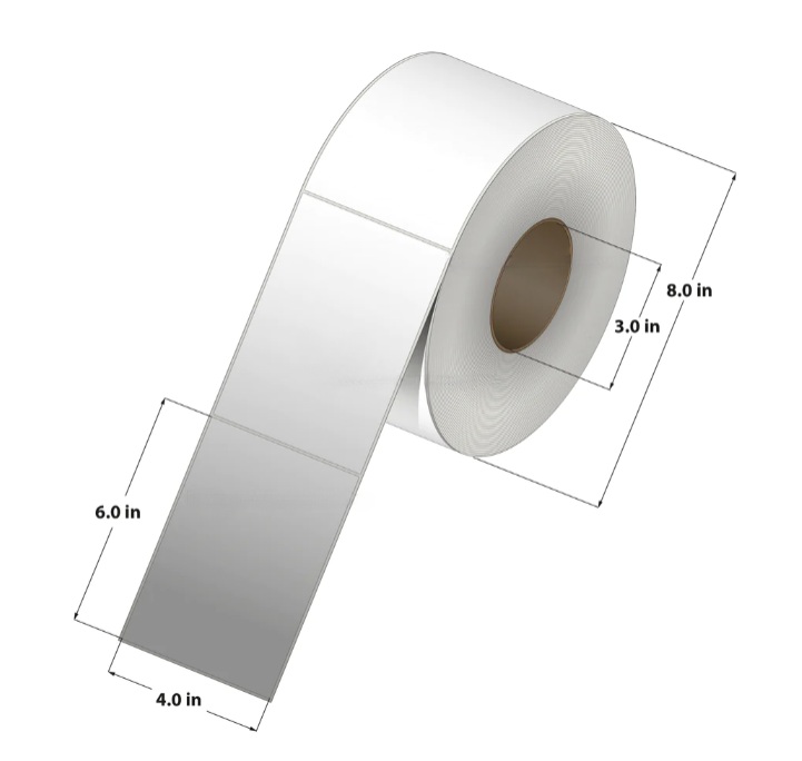 Thermal Transfer Label (4 x 6) 3"Core 4RL/1000/CS 4000 Labels to a case CTT400600-3