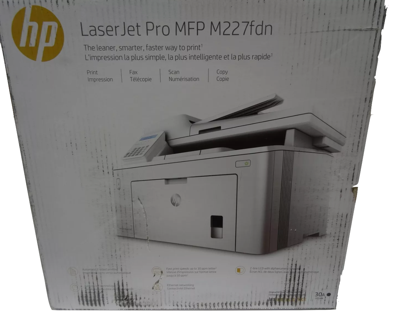 HP LaserJet Pro M227fdn NEW All-in-One Monochrome Laser Printer, G3Q79A
