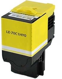 Lexmark 701HY (70C1HY0) Toner Cartridge, Yellow 3K High Yield, 70C1HY0