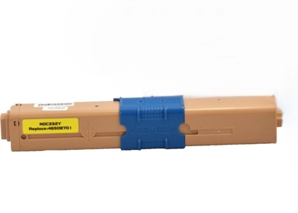 Okidata C332/C363DN Compatible Toner Cartridge Yellow 3K High Yield, 46508701