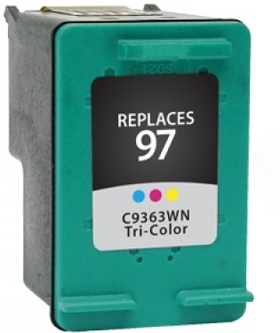 HP 97 Remanufactured InkJet Cartridge Tri-Color 560 Yield, C9363WN
