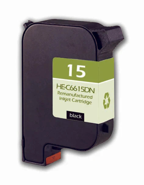 HP 15 Remanufactured InkJet Cartridge Black 42ML, C6615DN