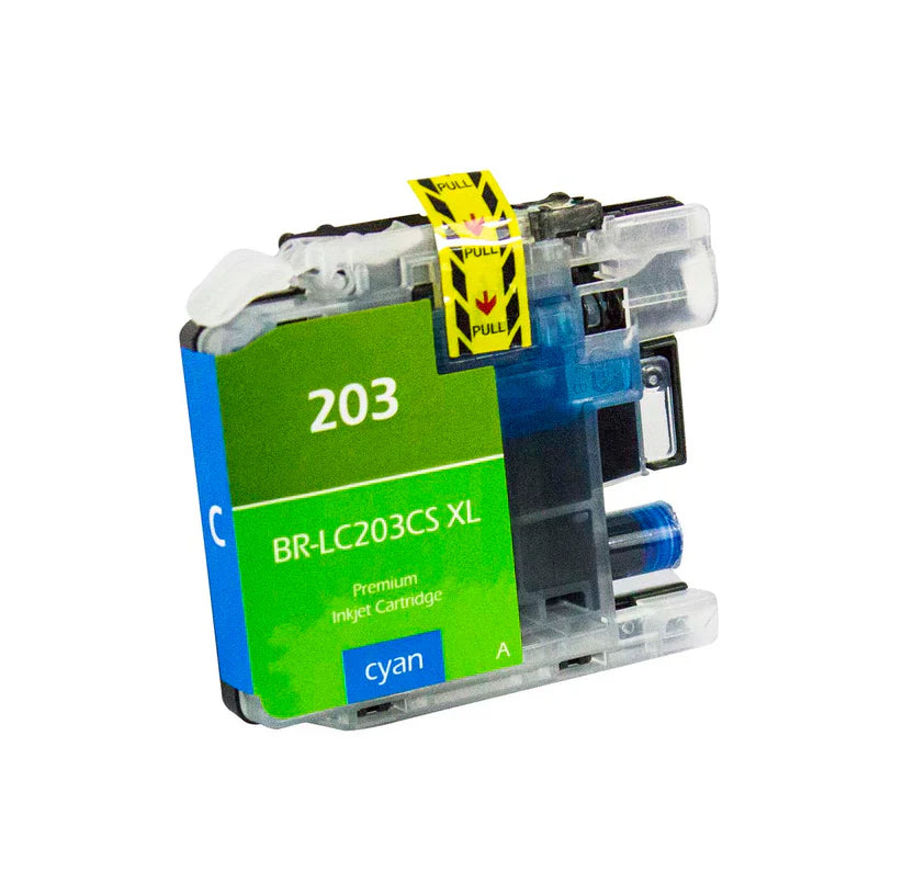 Brother J4120/J4320 Compatible InkJet Cartridge Cyan 550 High Yield, LC203CXL