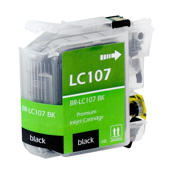 Brother J4310/J4410 Compatible InkJet Cartridge BLACK 1.2K Super High Yield, LC107BK