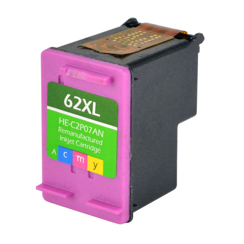 HP 62XL Remanufactured InkJet Cartridge Tri-Color 415 High Yield, C2P07AN