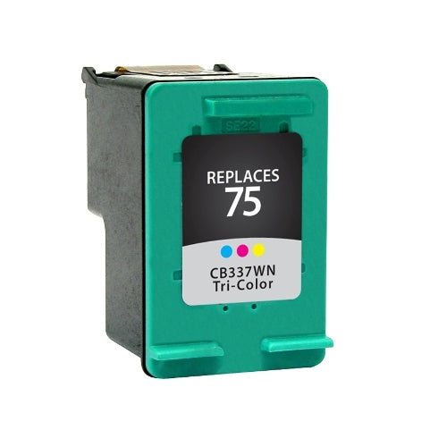 HP 75 Remanufactured InkJet Cartridge Tri-Color 170 Yield, CB337WN