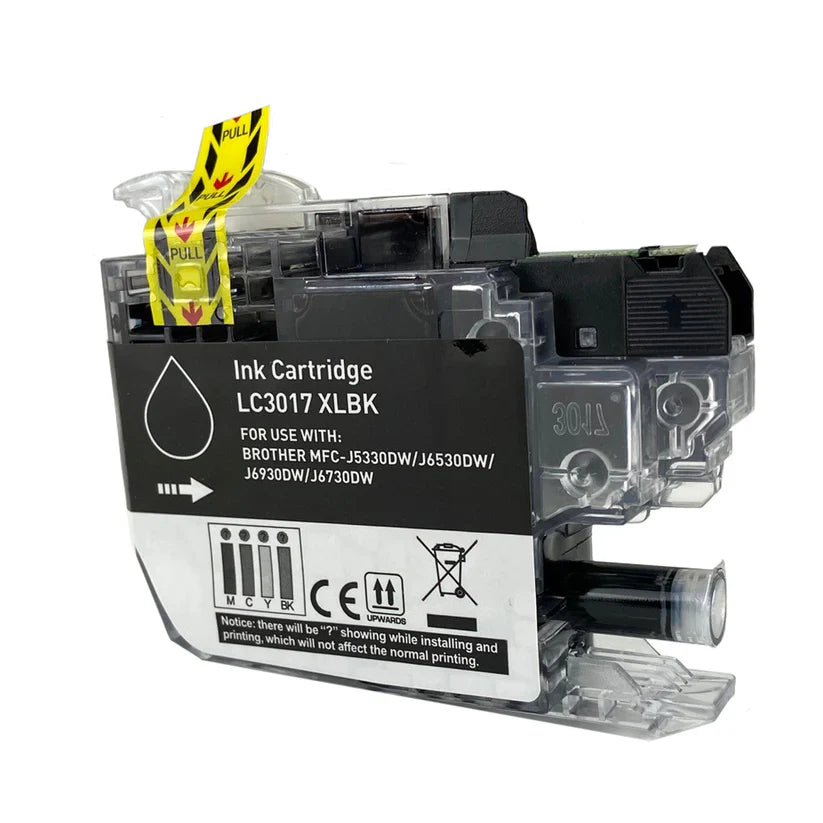 Brother J5330/J6530/J6930 Compatible InkJet Cartridge Black 500 High Yield, LC3017BK