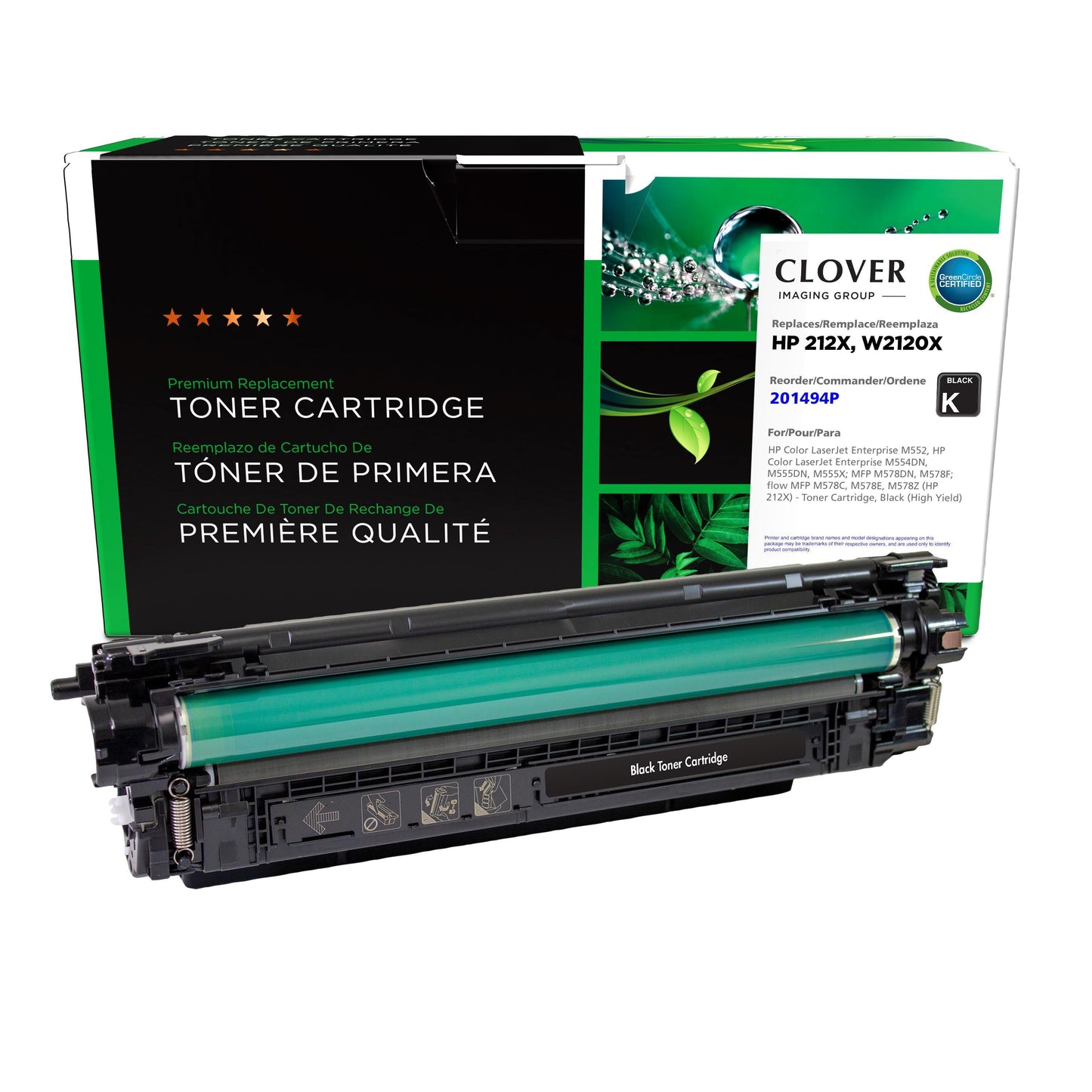HP M578C, M554DN, M578DN, M578E, M555DN (Remanufactured) High Yield Black Toner, 201494P