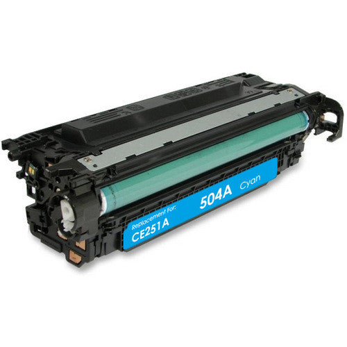 HP 504A Compatible Toner Cartridge, Cyan 7K Yield, CE251A