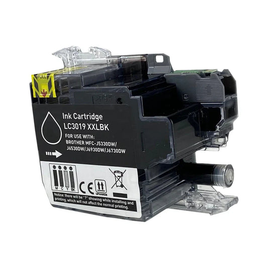 Brother J5330/J6530/J6930 Compatible InkJet Cartridge Black 3K Super High Yield, LC3019BK