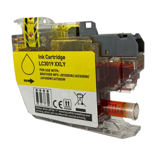 Brother J5330/J6530/J6930 Compatible InkJet Cartridge Yellow 1.5K Super High Yield, LC3019Y