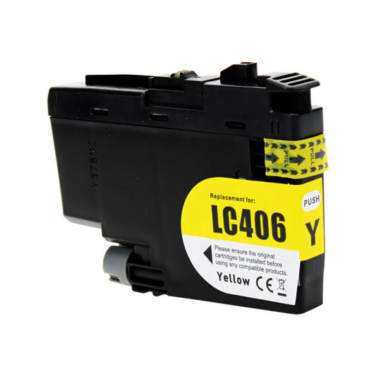 Brother J4335/J4345/J4535 Compatible Inkjet Cartridge Yellow 1500 Yield, LC406Y