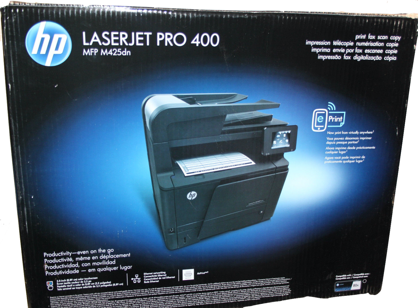 HP LaserJet Pro 400 M425dn NEW Multifunction Printer, CF286A