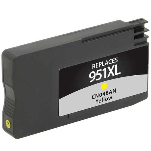 HP 951XL Remanufactured InkJet Cartridge Yellow 1.5K High Yield Read Ink Level, CN048AN