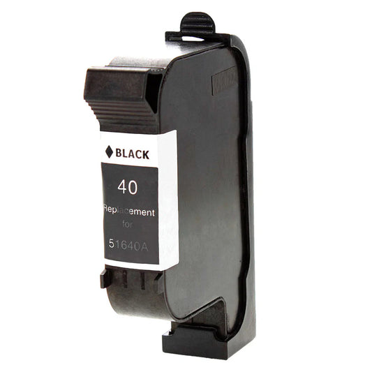 HP 40 Remanufactured InkJet Cartridge  Black 1100 Yield, 51640A