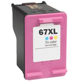 HP 67XL Remanufactured InkJet Cartridge Tri-Color 200 High Yield, 3YM58AN