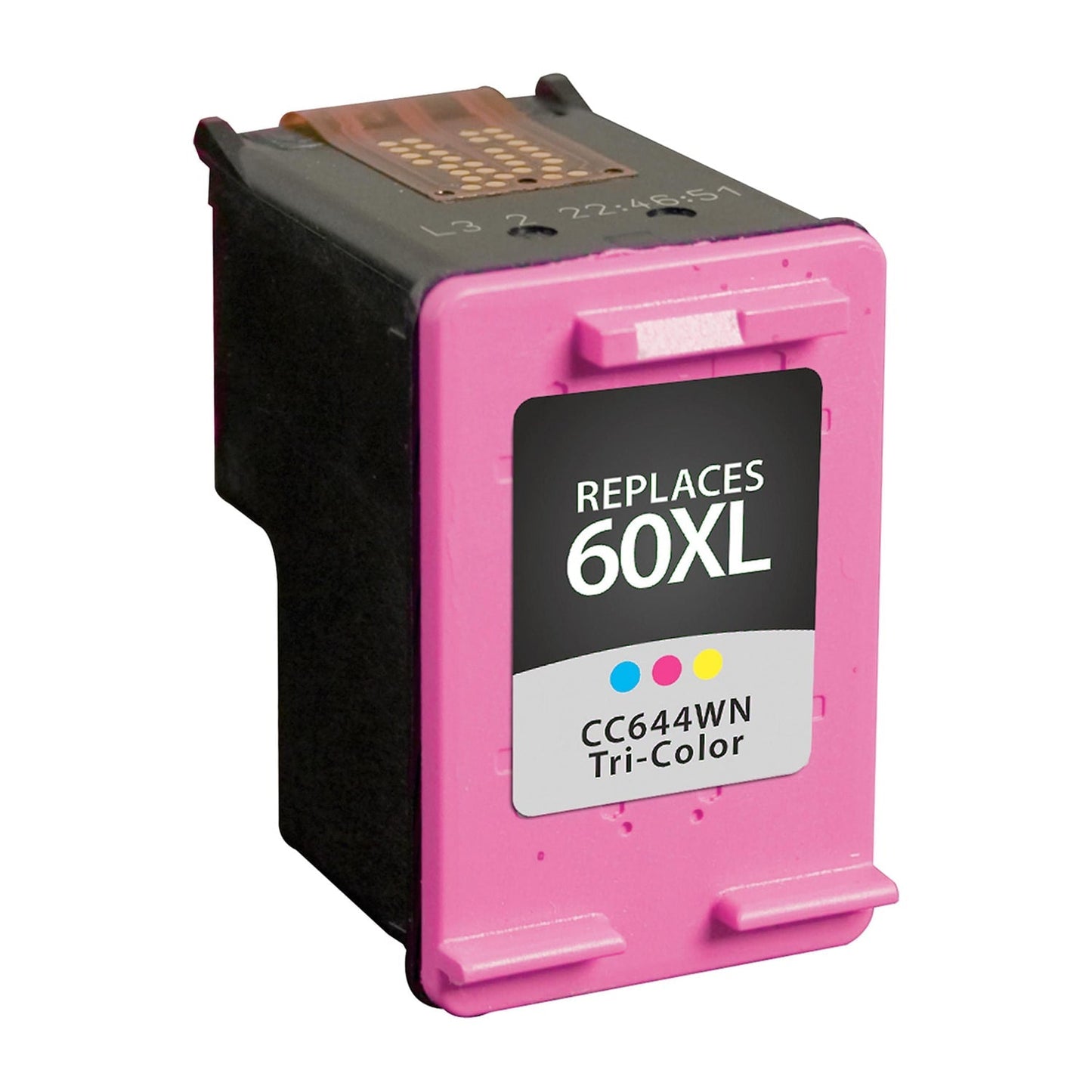 HP 60XL Remanufactured InkJet Cartridge Tri-Color 450 High Yield, CC644WN