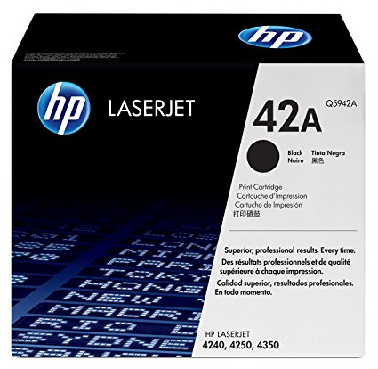 HP 4240, 4250, 4350 Black Toner Cartridge, Q5942A - NEW OEM