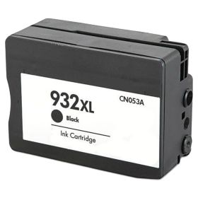 HP 932XL Remanufactured InkJet Cartridge Black 1K High Yield Read Ink Level, CN053AN