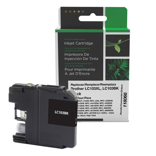High Yield Black Ink Cartridge for Brother LC103XL