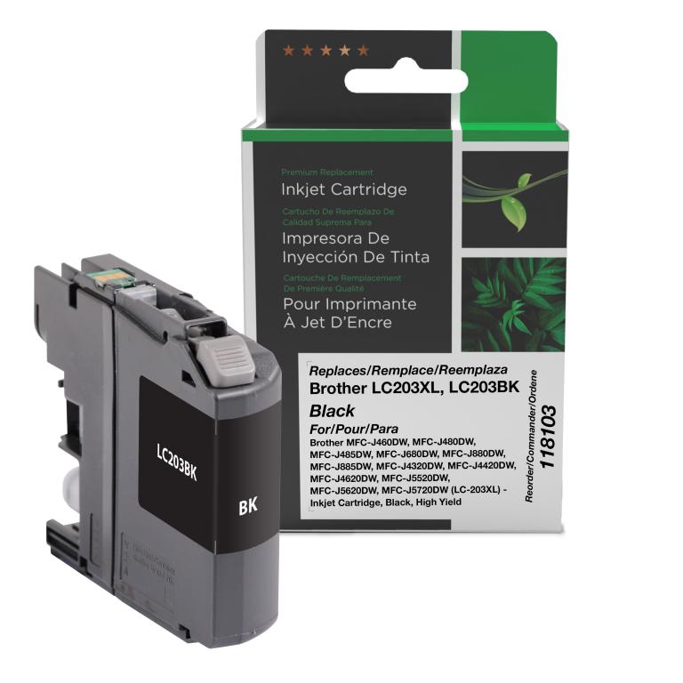 High Yield Black Ink Cartridge for Brother LC203XL