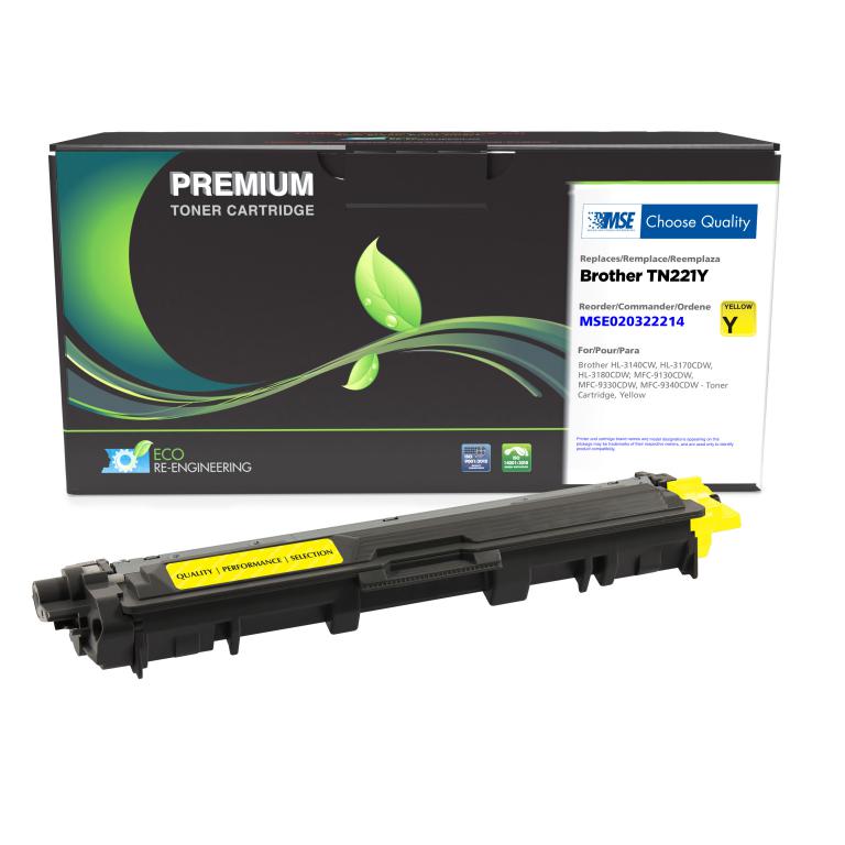 Yellow Toner Cartridge for Brother TN221