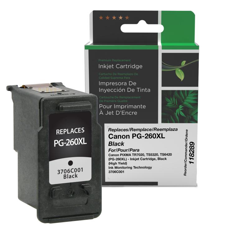 High Yield Black Ink Cartridge for Canon PG-260XL