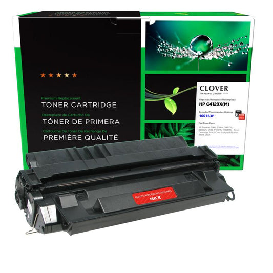 HP 5000, 5000N, 5000DN, 5000GN, 5100, 5100TN, 5100DTN (Refurbished) MICR Toner Cartridge, C4129X(M)