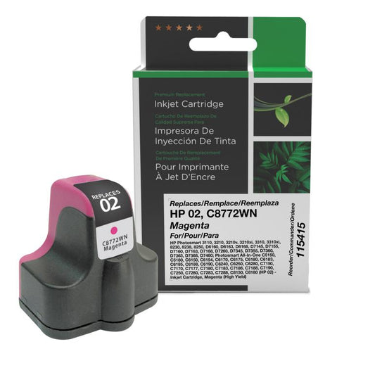 High Yield Magenta Ink Cartridge for HP C8772WN (HP 02)