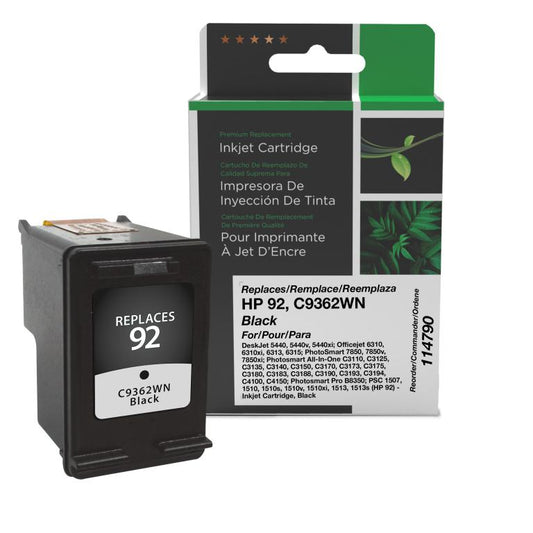 Black Ink Cartridge for HP C9362WN (HP 92)