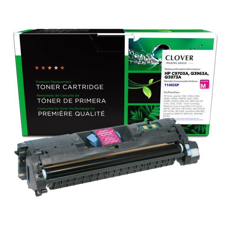 HP Color LaserJet 1500, 1500L, 2500, 2500L, 2500N, 2500TN, 2550, Magenta Toner Cartridge, C9703A/Q3963A