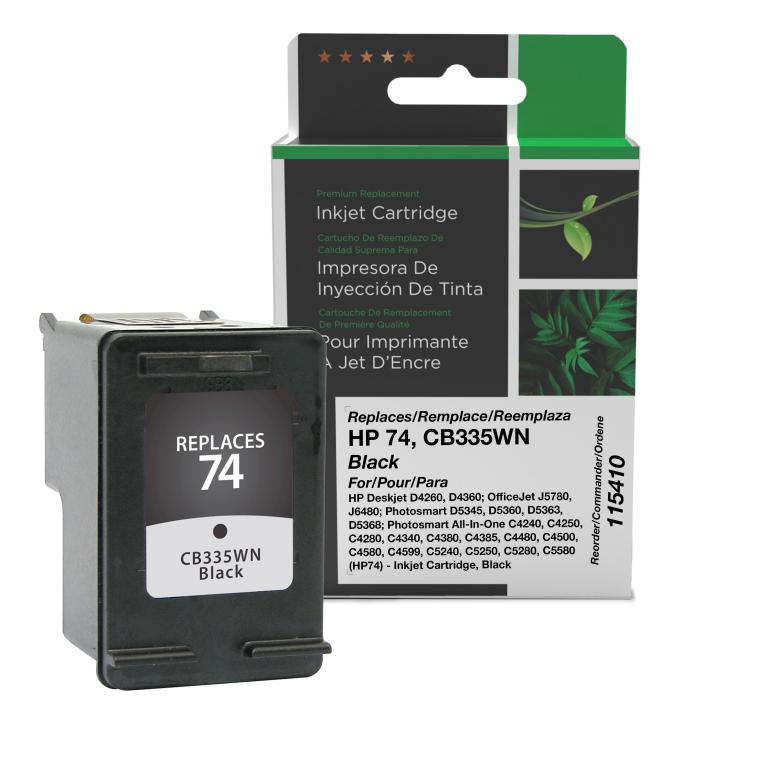 Black Ink Cartridge for HP CB335WN (HP 74)