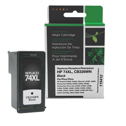 High Yield Black Ink Cartridge for HP CB336WN (HP 74XL)