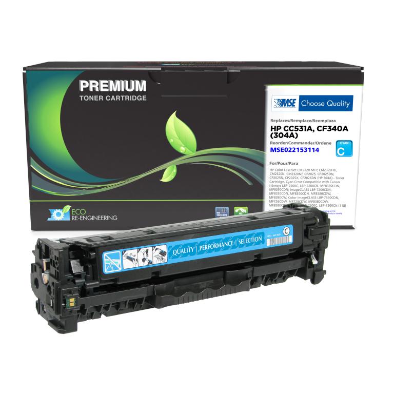 Cyan Toner Cartridge for HP CC531A (HP 304A)